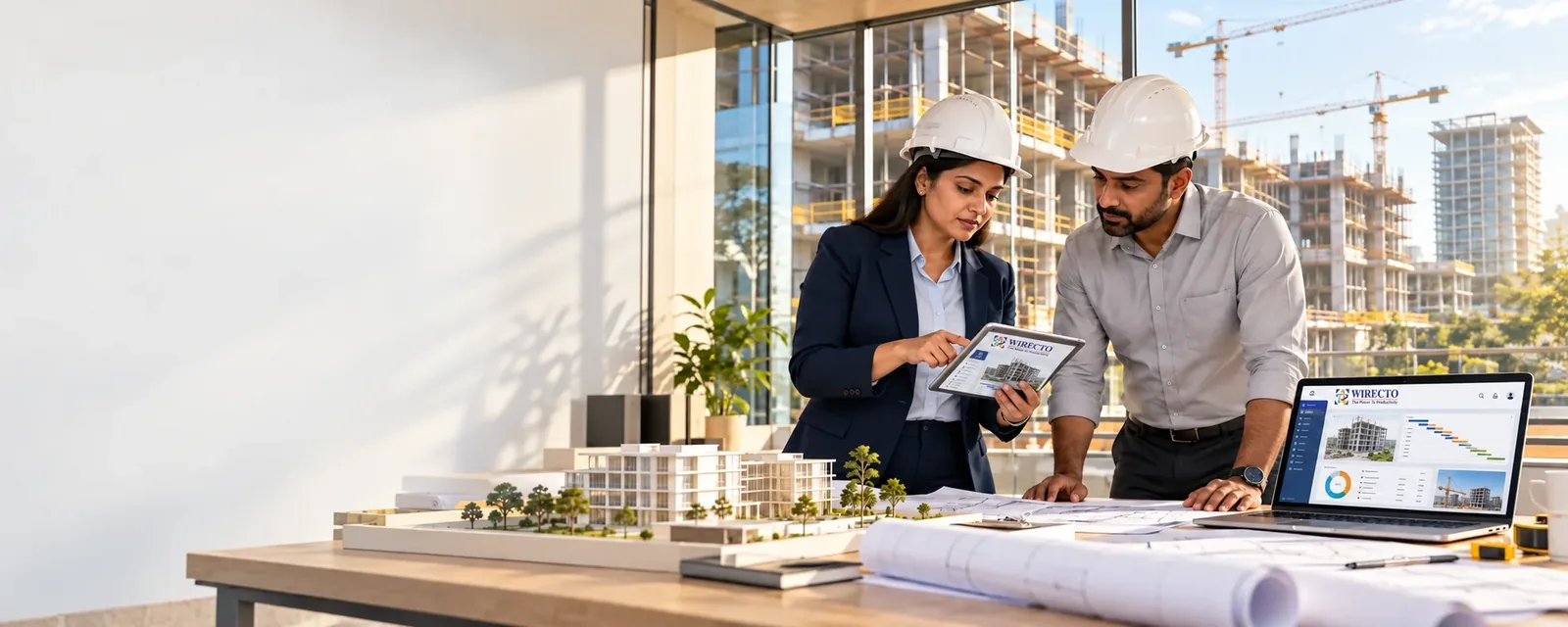 Real estate and construction software development - Wirecto team at work