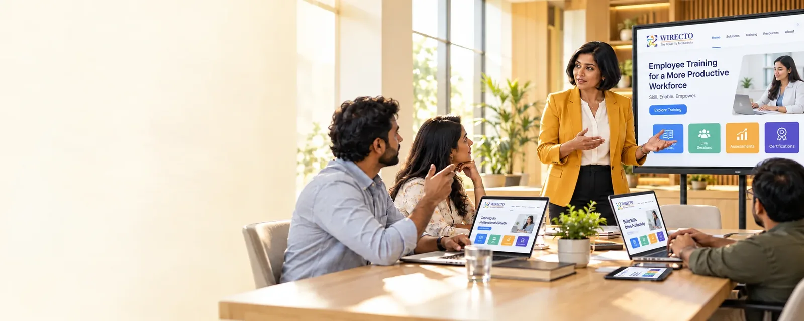 Corporate IT training in India - Wirecto team at work