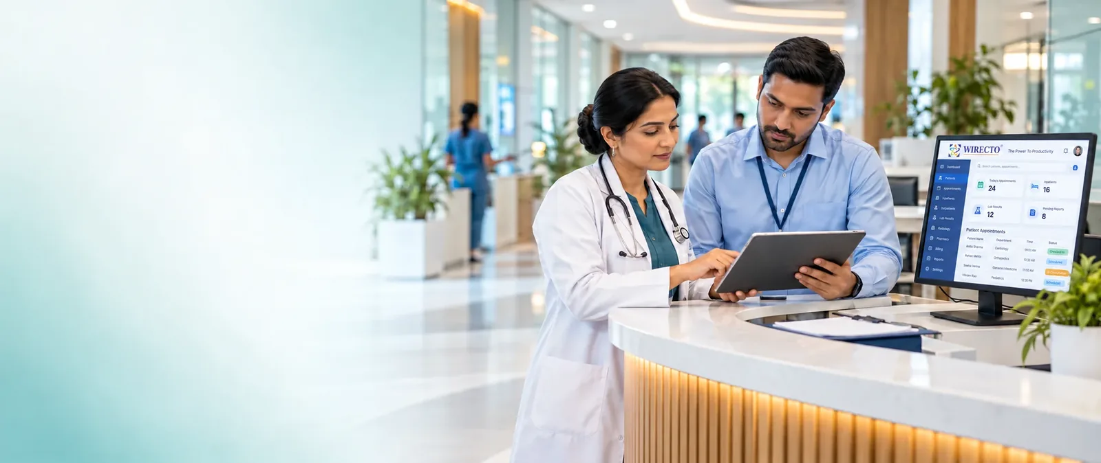 Hospital management software India - Wirecto team at work