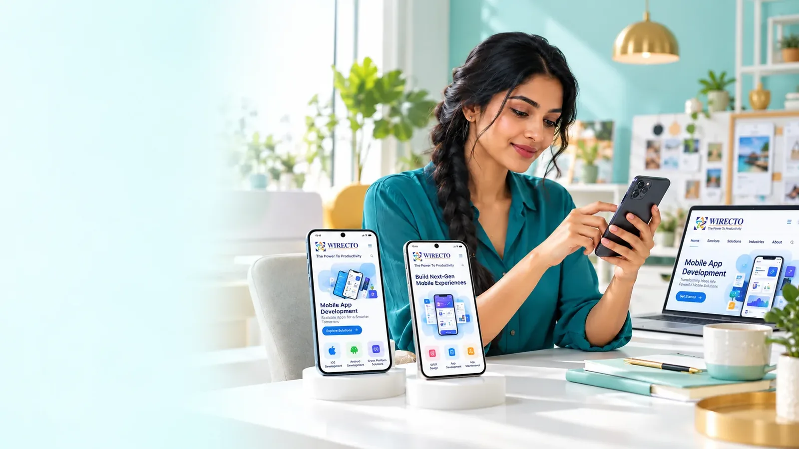 Mobile app development company in India - Wirecto team at work